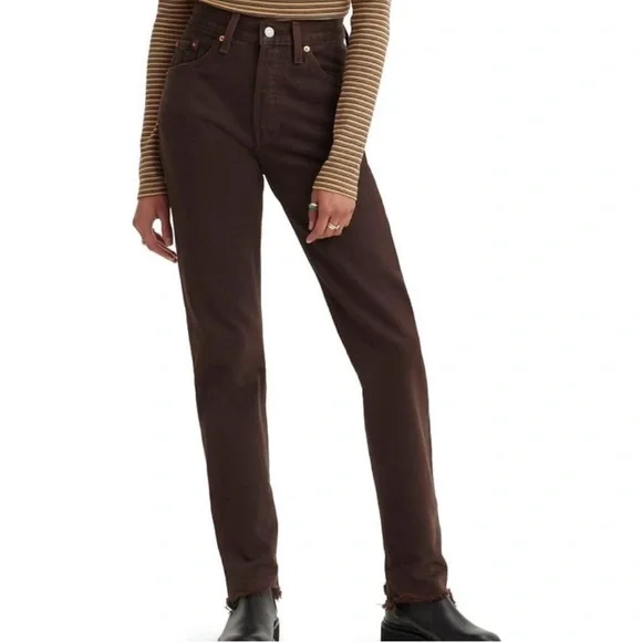 Levi's 501 Women's Brown Jeans - Picture 2 of 10